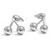 Unisex Plated Sweet Glossy Cherry Shaped Earrings Fashionable Small Fresh Sweet Style Boutique Earrings_ipsvogv.com