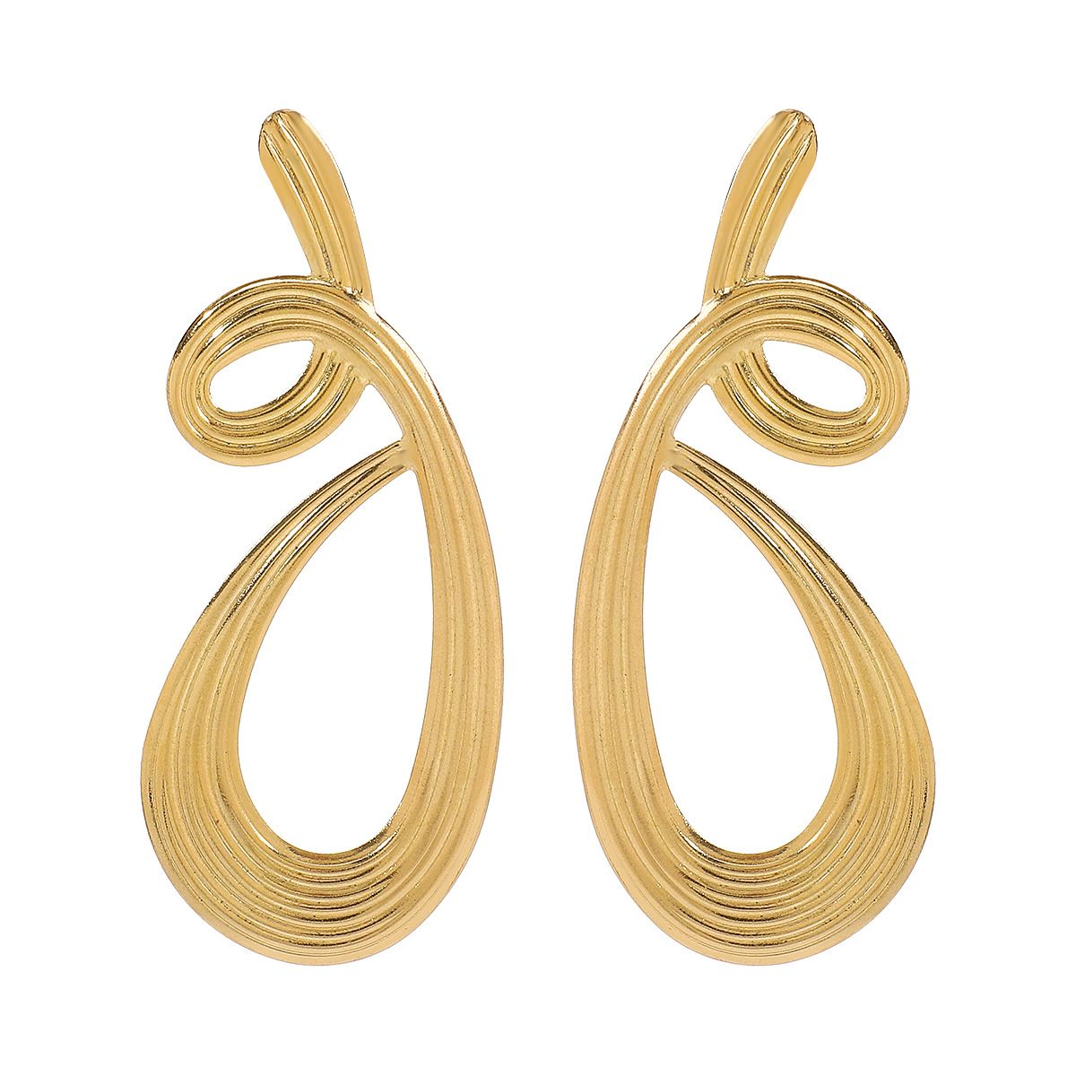 E13158 niche design butterfly high-end feeling light luxury personality irregular geometric lines earrings_ipsvogv.com