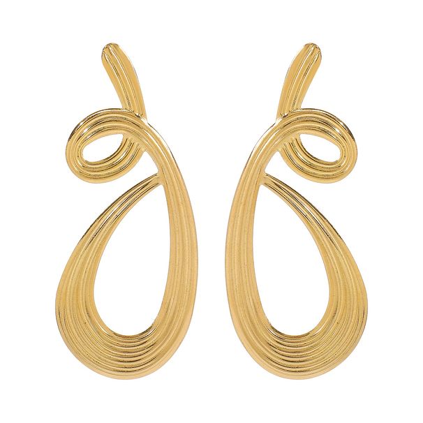 E13158 niche design butterfly high-end feeling light luxury personality irregular geometric lines earrings_ipsvogv.com