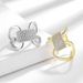 Korean Light Luxury Micro Set Personalized Zircon Ring Women With High Grade Feeling, Adjustable Opening For Index_ipsvogv.com