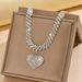 Unisex Hot Sale Trendy Beach Diamond Diamond Anklet Fashionable Rhinestone Heart Pendant Anklet_ipsvogv.com