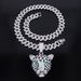 Unisex Exaggerated And Domineering Diamond Studded Leopard Head Pendant HIPHOP Jewelry Trendy Men's Punk Cool Hip Hop Cuban Chain_ipsvogv.com