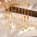 Women's Jewelry Gold Stainless Steel Heart Tassel Necklace Clavicle Chain Hollow Zirconia Jewelry_ipsvogv.com