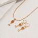 Wine Glass Drop Jewelry Set | Personalized Clavicle Necklace & Earrings | Elegant Oil Pendant Design For Women_ipsvogv.com