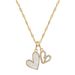 【 Titanium Steel 】 Double Layered Heart-shaped Thread Air Light Luxury Temperament Gorgeous Full Diamond Necklace_ipsvogv.com