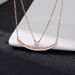 Only Double Layer Single Diamond Smile Necklace Female Element Crystal Clavicle Necklace Female_ipsvogv.com