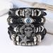 Men's Leather Braided Adjustable Bracelet Stackable Hip Hop Punk DIY Set Series Jewelry_ipsvogv.com