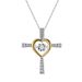Women's Jewelry S925 Silver Heart Shaped Cross Smart Necklace Beating Heart Clavicle Chain Sweater Chain_ipsvogv.com