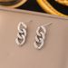 French Chain Gold Exaggerated Earrings Made Of Titanium Steel For Women, Gold-plated And Colorfast_ipsvogv.com