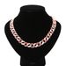 Unisex 15mm Bar Hip Hop Full Diamond Cuban Necklace Men's Hiphop Rap Alloy Pendant Red Diamond_ipsvogv.com