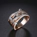 Unisex New Diamond Micro inlaid Zircon Ring Creative Women's Cross color Jewelry_ipsvogv.com