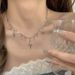 【 Hot Selling In Store 】 Cross Tassel Necklace With Super Sparkling Zircon High-end Feel, Niche Design, Personalized_ipsvogv.com