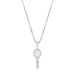 Silver Tennis Racket Pendant Full Zircon Women's Hip-Hop Personality Necklace Jewelry_ipsvogv.com