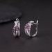 Niche Design Natural Diopside Earrings S925 Sterling Silver Cluster Inlaid Green Chalcedony Garnet Colored Gemstone Earrings_ipsvogv.com