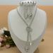 Bridal Jewelry Set - Crystal Water Drop Necklace With Earrings & Bracelet (925 Sterling Silver, Tassel Design, 18-inch Necklace)_ipsvogv.com