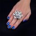 fashion rhinestone snowflake ring personality all-match simple elegant rhinestone adjustable ring female ring_ipsvogv.com