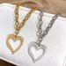 Love Stainless Steel Necklace, Exaggerated Love Pendant, High-end Sensory Necklace_ipsvogv.com
