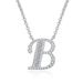 Korean Silver 26 Letter Necklace Ins Simple Diamond Studded Capital Name Collarbone Chain For Women_ipsvogv.com