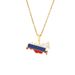 stainless steel Russian map necklace couple style ethnic style popular personality oil drop titanium steel accessories_ipsvogv.com