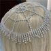 Fashion hair accessories full of diamonds personality tassel rhinestone mesh headdress female model all match trend_ipsvogv.com