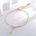 Summer Niche Design Anklet For Women, Gold Micro Inlaid Zircon Big Dipper Simple Style Foot Ornament_ipsvogv.com