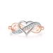 Fashion color separation electroplating hollow heart shaped infinity ring for women zircon jewelry_ipsvogv.com