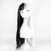 wig female long straight hair air bangs two color yin and yang head Halloween cos chemical fiber wig set_ipsvogv.com