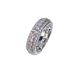 Sanjie's New Minimalist Ring With Three Rows Of Diamond Inlaid Jewelry, Fashionable Bridal Princess Ring, Women's_ipsvogv.com