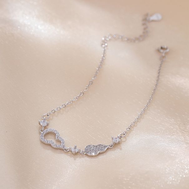Jin Hongyu's New Gourd Women's Pure Silver Niche Design Temperament Micro Inlaid Zircon Ins Bracelet_ipsvogv.com