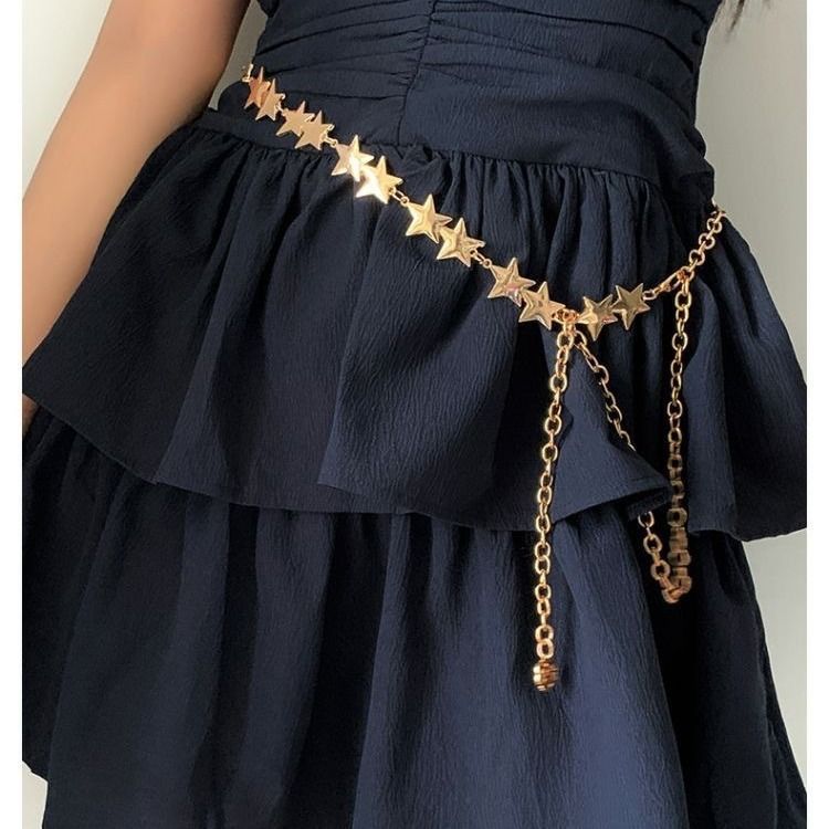 Pentagram Metal Versatile Fashion Waist Chain Trendy Hip Hop Waist Jewelry_ipsvogv.com