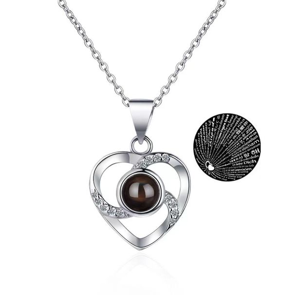 Women’s Jewelry Set Fashion Rose Jewelry Box with Heart shaped Necklace Fashion Love Pendant Mother's Day Christmas Gift_ipsvogv.com