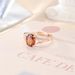 Korean Version Temperament Light Luxury Style Slightly Inlaid Red For Women's Popular Open Diamond Ring_ipsvogv.com