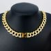 Men’s Jewelry Set Fashion New 13mm Round Flat Bottom Rhinestone Bracelet Cuban Necklace Thick Alloy Original Design Hip Hop Style_ipsvogv.com