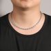 Men's Jewelry Personality Diamond Hip Hop Necklace Men's Rap Trendy Brand High Grade Spring Buckle Airplane Tennis Chain Jewelry_ipsvogv.com