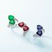 Triangular diamond ring S925 silver inlaid cultivation color gem personality open ring light luxury style_ipsvogv.com