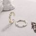 Frch Designer Pearl Copper Plated Coffee Gold Two-piece Ring Set, Niche Fashion Ring, Small And Trdy Handbag For_ipsvogv.com