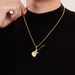 Men's Jewelry Personality Trend Hip Hop Stainless Steel Guitar Pendant Street Classic Trendy Men's Titanium Steel Necklace_ipsvogv.com