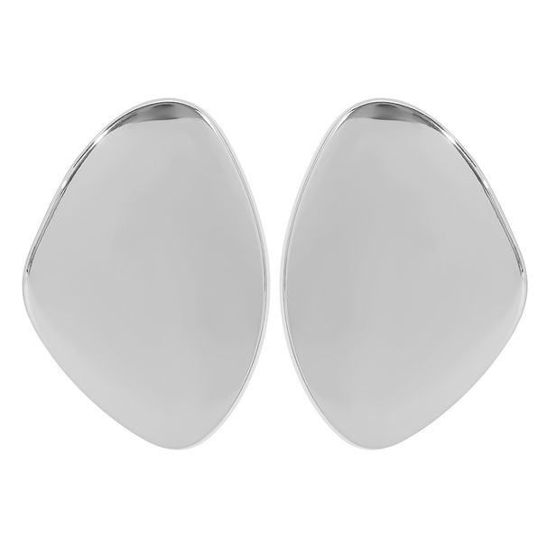 E12403 Exaggerated trendy pebble shaped smooth punk cool style geometric irregular earrings_ipsvogv.com