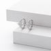 S Pure Silver New Octagonal Star Ear Buckle With A Feel, Simple Versatile, Handmade Inlaid Exquisite And Fashionable_ipsvogv.com