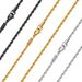 Personality Men's 2.5MM Fried Dough Twists Hip Hop Fashion Necklace Twist Rope Chain_ipsvogv.com