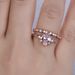 Rose Gold Inlaid Water Drop Powder Zircon Ring For Women's Wedding And Engagement Flower Accessories_ipsvogv.com