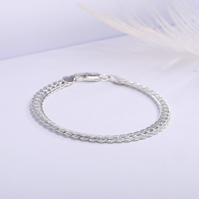 Hot Selling 5MM Full Side Necklace Personality Simple Silver plated Necklace 20 Inch Chain_ipsvogv.com
