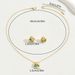 Versatile women's earring necklace set, niche inlaid electroplating design, collarbone chain, geometric earrings_ipsvogv.com