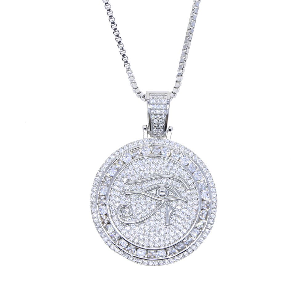 Hip Hop New Round Eye Necklace Trendy Jewelry One Piece Pendant_ipsvogv.com