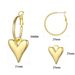 Unisex Hot Sales Real Gold Brass Electroplating Ins Style Personality Peach Heart Earrings Fashionable And Simple High End Earrings_ipsvogv.com