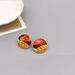 Vintage vintage large style pop colored enamel silver needle earrings, personalized brass electroplating, real gold_ipsvogv.com