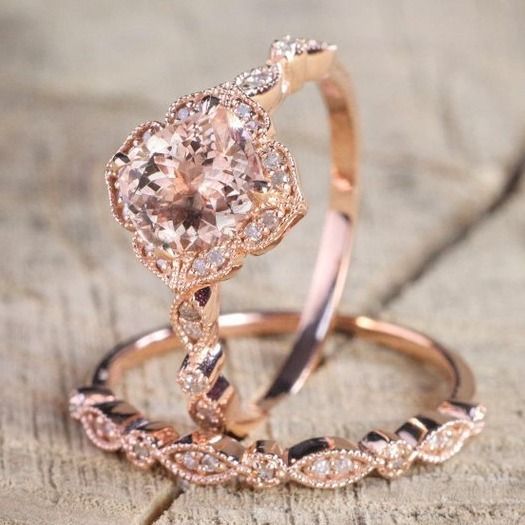 Sanjie Women's Rose Gold Plated Square Set Engagement Ring Micro Inlaid Zircon Jewelry_ipsvogv.com