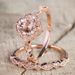 Sanjie Women's Rose Gold Plated Square Set Engagement Ring Micro Inlaid Zircon Jewelry_ipsvogv.com