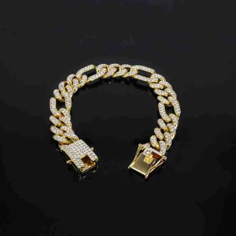 Men’s Jewelry Set Fashion Hip Hop Trendy Cuban Chain With Diamonds New 3:1 Full Diamond Round Chain Cuban Chain For Men Hiphop_ipsvogv.com