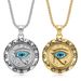 Ancient Egyptian Of Horus Jewelry Titanium Steel Gold Plated Blackened Eagle Head God Eye Pendant Necklace_ipsvogv.com